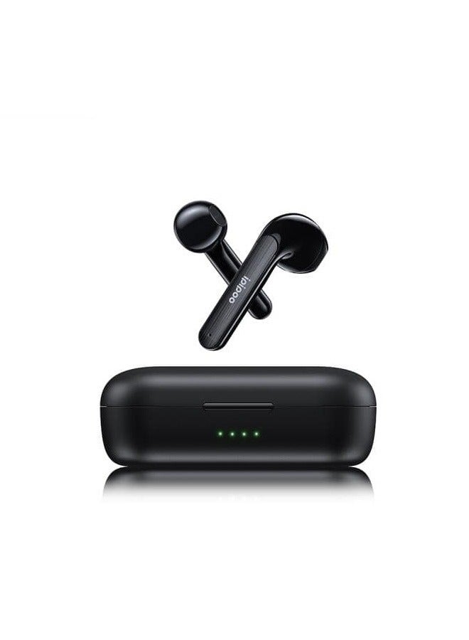 ipipoo Wireless Bluetooth sports earphones with high quality charging case black - Image 2