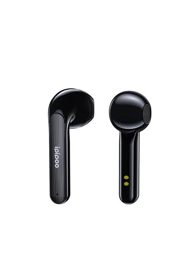 ipipoo Wireless Bluetooth sports earphones with high quality charging case black - Image 4