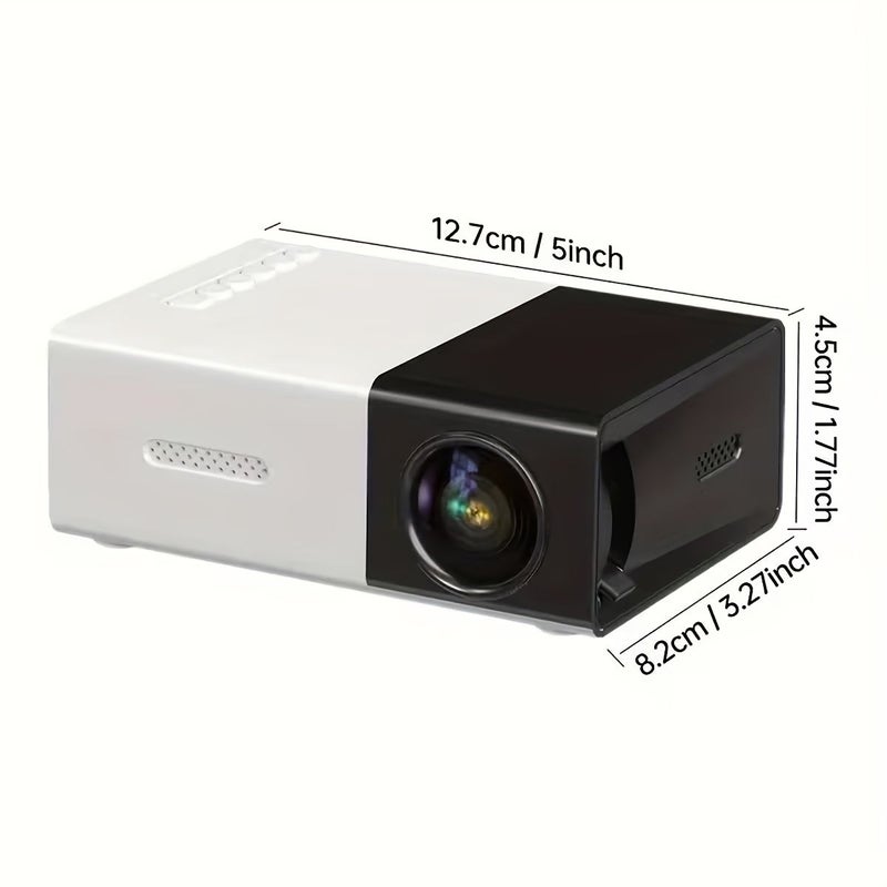 Black Portable LED Projector 240P Supports 1080P Built In Speakers USB Lightweight - Image 4