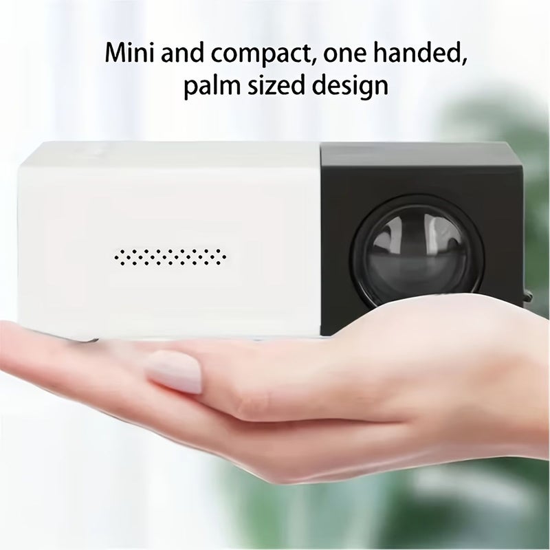 Black Portable LED Projector 240P Supports 1080P Built In Speakers USB Lightweight - Image 5