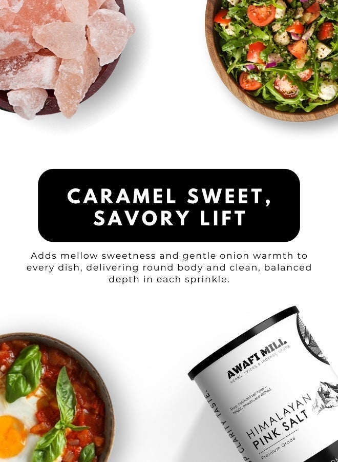 أباميك ملح هملايا الوردي من أوّافي – قطع معدنية كاملة (سِنْدها ناماك) | صخور ملح طبيعية ونقية لإعادة تعبئة المطاحن، والمخللات، والمحلول الملحي، وكتل التتبيل – 500 غرام | 17.6 أونصة - Image 4