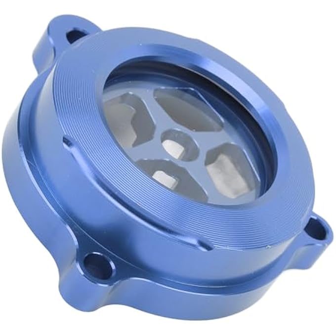rayihni Generic Engine Oil Filter Cover Cap CNC Machining Clear Protector Guard for RAPTOR 700 700R Aluminium Alloy Material Easy Monitoring for Replacement Blue - Image 4