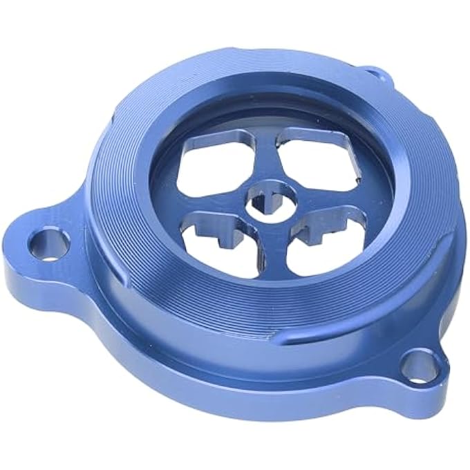 rayihni Generic Engine Oil Filter Cover Cap CNC Machining Clear Protector Guard for RAPTOR 700 700R Aluminium Alloy Material Easy Monitoring for Replacement Blue - Image 2