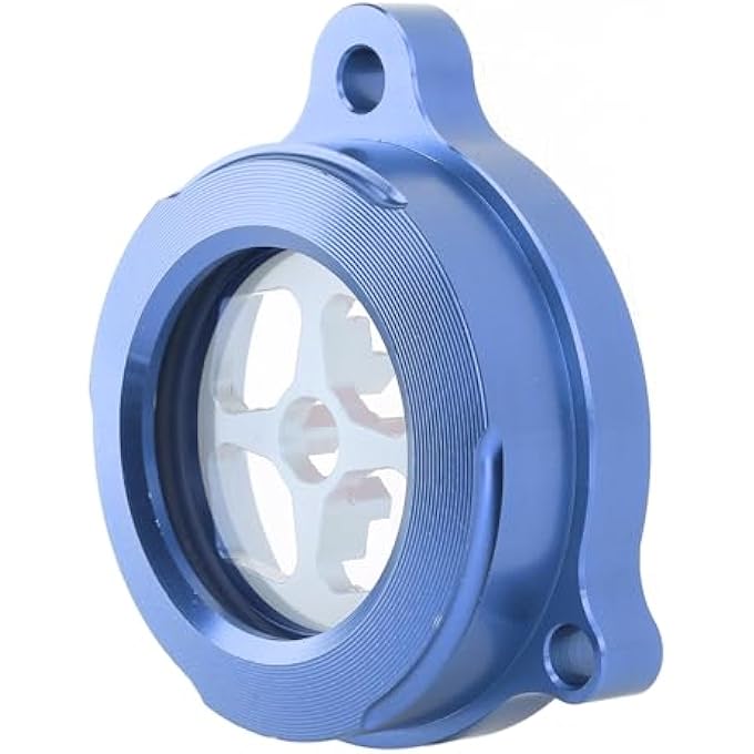 rayihni Generic Engine Oil Filter Cover Cap CNC Machining Clear Protector Guard for RAPTOR 700 700R Aluminium Alloy Material Easy Monitoring for Replacement Blue - Image 5