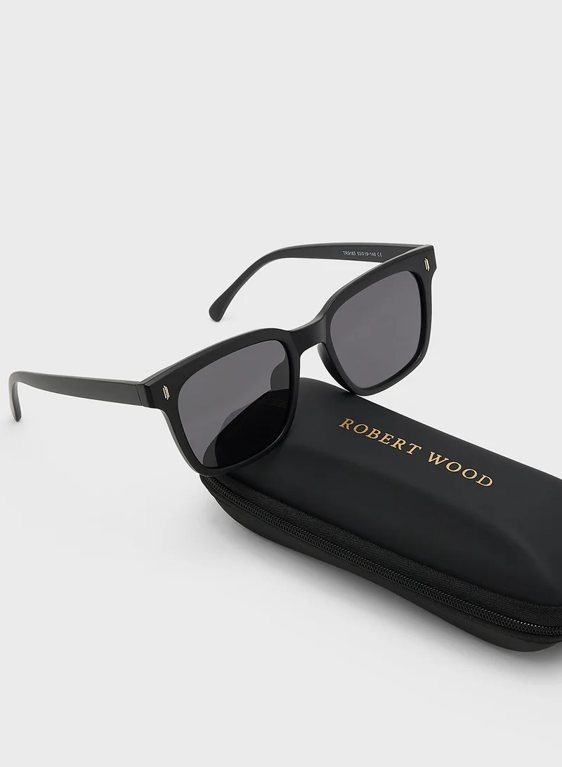 Robert Wood Polarized Lens Wayfarer Sunglasses