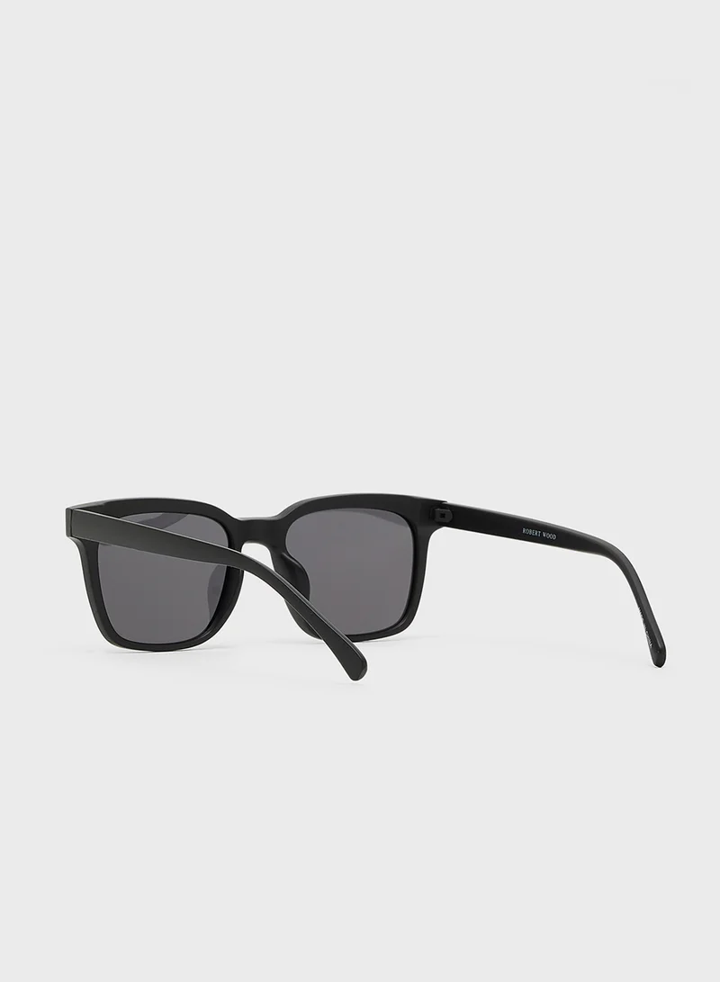 Robert Wood Polarized Lens Wayfarer Sunglasses