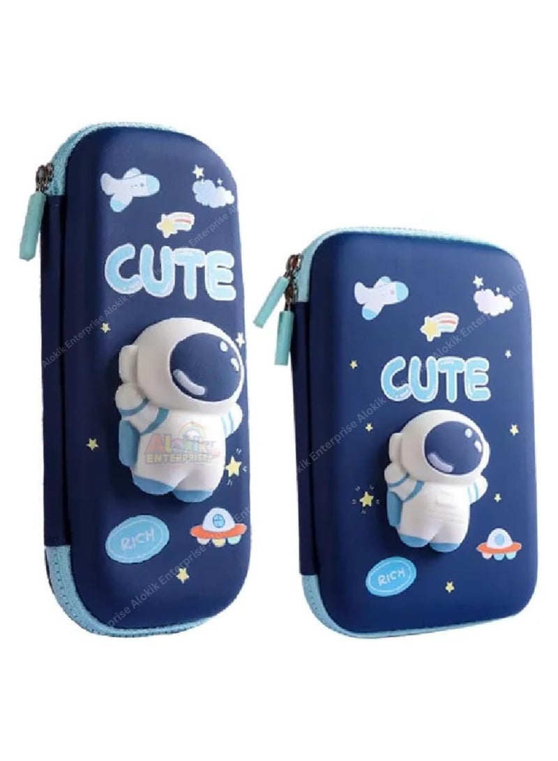 عام 2PCS حقيبة أقلام ثلاثية الأبعاد من موضوع الكرتون - حافظة قلم EVA ثلاثية الأبعاد ، حقيبة قلم متعددة الأغراض للأطفال ، منظم مستلزمات المكتب. - Image 1