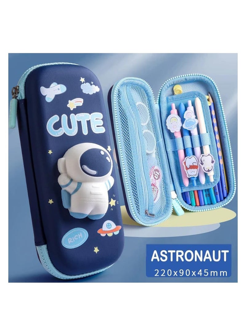 عام 2PCS حقيبة أقلام ثلاثية الأبعاد من موضوع الكرتون - حافظة قلم EVA ثلاثية الأبعاد ، حقيبة قلم متعددة الأغراض للأطفال ، منظم مستلزمات المكتب. - Image 2