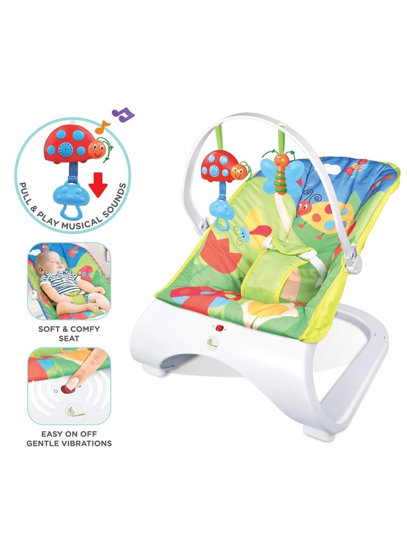 Tiibaby Baby Rocker, Musical Toys, Gentle Vibrations, 3-Point Harness, 0-18 Months - Image 3