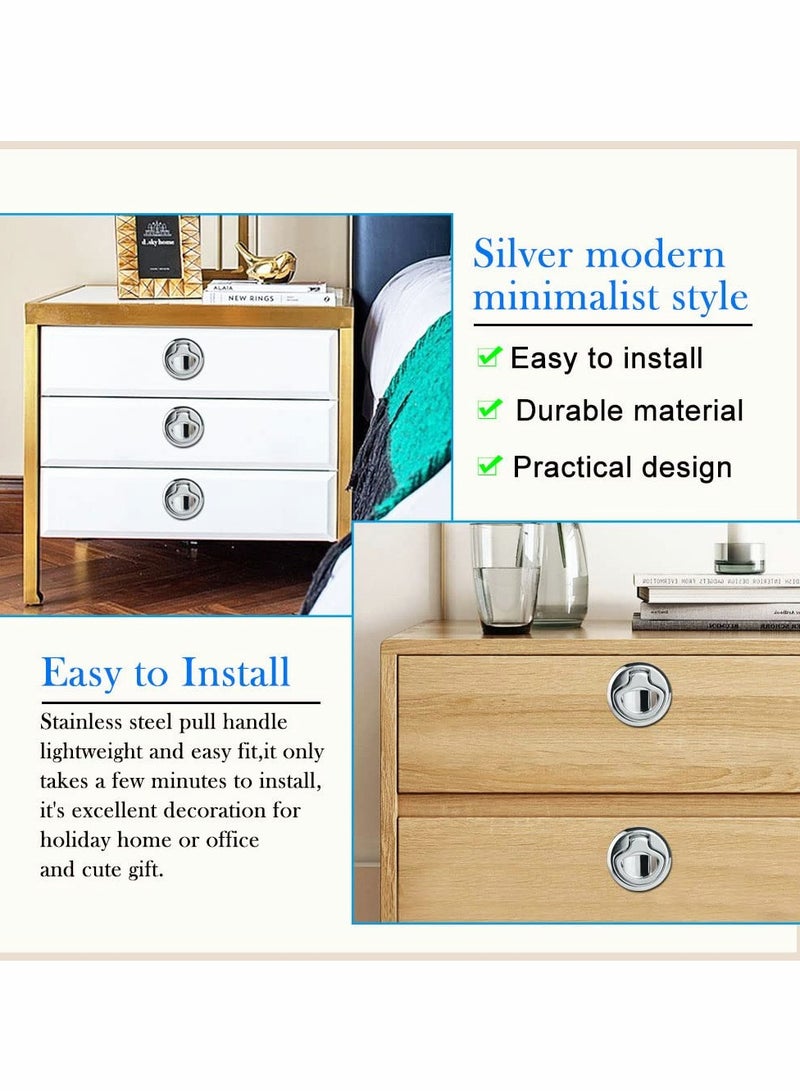 Stainless Steel Pull Hatch Lock Set, 2Pcs Recessed Handle for Furniture, Durable Metal Lock for Cabinets and Drawers, Ideal for Marine and Yacht Use - Image 4