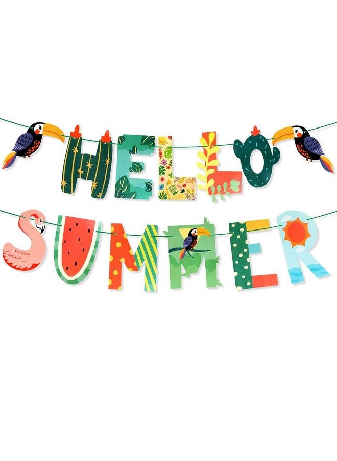 Hello Summer Banner Tropical Flamingo Parrot Theme Summer Beach Pool Party Decorations Hello Summer Decorations For Home Office Hello Summer Birthday Party Decorations - pzsku/Z26AEFEE98F22E2CF13DBZ/45/_/1688536854/87209c63-48cb-44ce-ab9b-c928c4d24f13