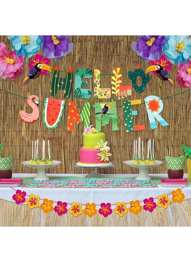 Hello Summer Banner Tropical Flamingo Parrot Theme Summer Beach Pool Party Decorations Hello Summer Decorations For Home Office Hello Summer Birthday Party Decorations - pzsku/Z26AEFEE98F22E2CF13DBZ/45/_/1688536855/938d8b3e-a9ac-4492-9aff-cc6372109383