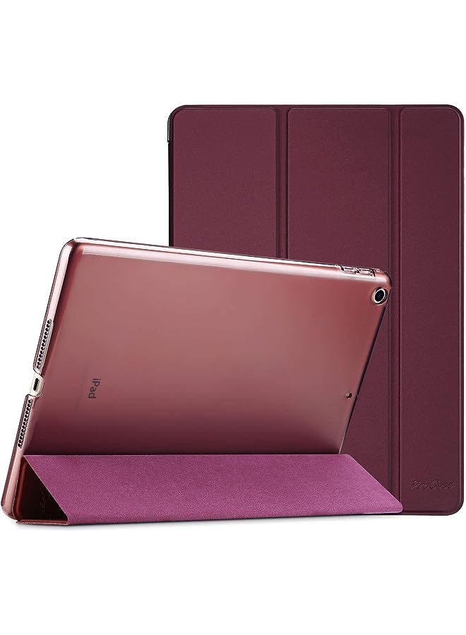 Procases iPad 9.7 Case (Old Model) 2018 iPad 6th Generation / 2017 iPad 5th Generation Case - Ultra Slim Lightweight Stand Case with Translucent Frosted Back Smart Cover for iPad 9.7 Inch –Wine - Image 1
