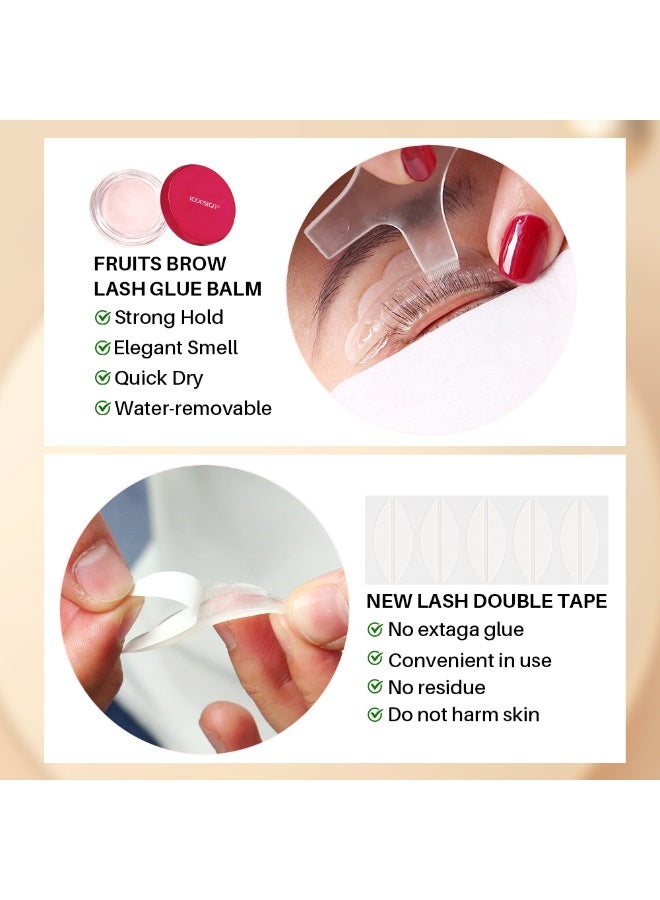 ICONSIGN 2nd Gen Lash & Brow Lift & Tint Kit – Professional Eyelash & Eyebrow Lamination with Balm Glue & 5ml Tint – Black, Brown, Coffee – Long-Lasting, Gentle Formula with tools - Image 4