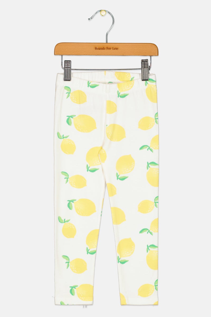 GAP Toddlers Girl Allover Print Pull On Leggings, Off White - Image 1