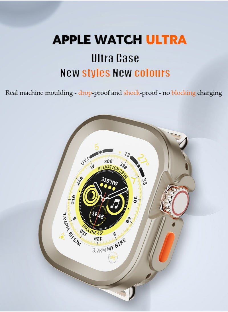 Generic Apple Watch Ultra/Ultra 2 Case 49mm, Heavy Duty Rugged Soft TPU Hard PC Proetective Bumper for Apple Watch 49MM Case, NO Screen Protector, Cover Frame for Apple Watch  - Image 2