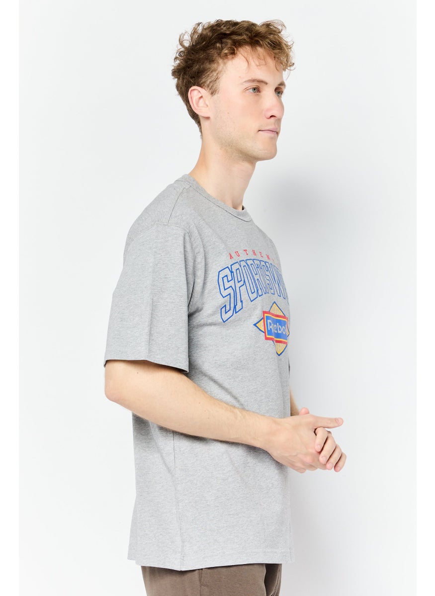 Reebok Men Sportswear Fit Short Sleeves Outdoor T-Shirt, Grey  - Image 2