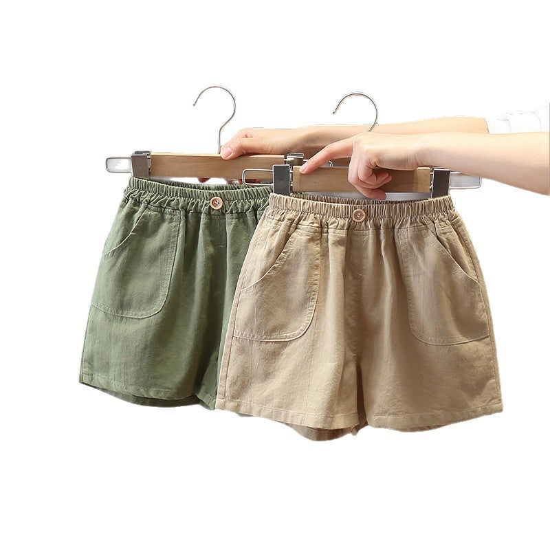 New Solid Color Cotton Shorts For Boys And Girls, Trendy Summer Wear, Casual Shorts For Small And Medium-Sized Children, Baby Summer Thin Pants - Image 5