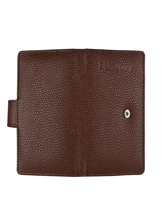 essart Pu Leather Travel Wallet and Family Unisex Passport Holder Wallet Organizer Case for Credit Debit Card Ticket Coins Money Cash Currency (AA-270-P-Tan) - Image 5