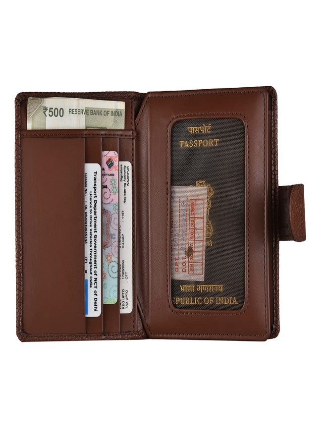 essart Pu Leather Travel Wallet and Family Unisex Passport Holder Wallet Organizer Case for Credit Debit Card Ticket Coins Money Cash Currency (AA-270-P-Tan) - Image 3