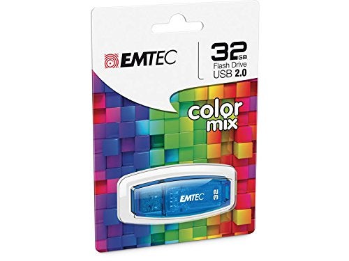 Emtec C410 Color Mix Flash Drive, 32GB, Blue, ECMMD32GC410 - Image 3