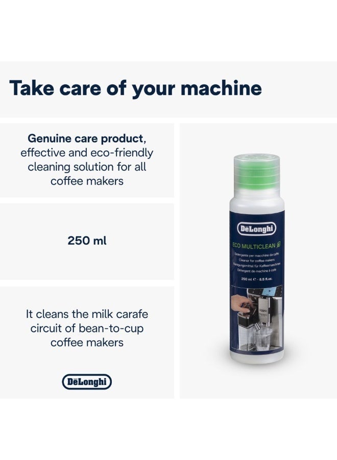 De'Longhi Eco MultiClean Cleaning Solution, - Eco-Friendly Milk Circuit Cleaner for Coffee Makers, Removes Milk Residue, Biodegradable, Suitable for All Coffee Machines, Gentle on Hands 250 ml - Image 4