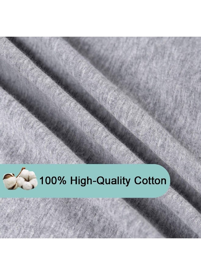 Pro Goleem Pro Goleem Nursing Pillow Cover 100% Jersey Cotton 2 Pack Soft Feeding Pillow Slipcover for Breastfeeding Moms Fits Standard Infant Nursing Pillow or Positioner Grey for Boys and Girls - Image 4