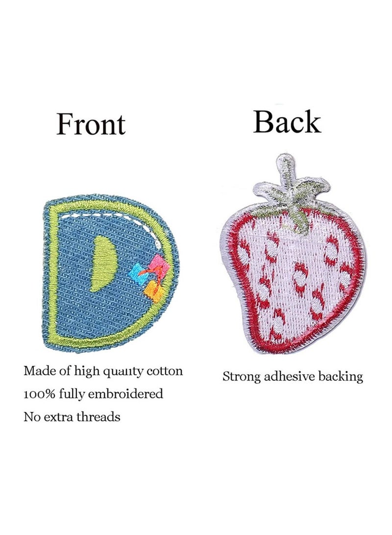 KASTWAVE 26 Pcs Embroidered Iron on Patches Colorful Letter Charms Applique Patch Decoration Suitable for Clothes Dress Jeans Pants Hats Backpacks Sewing Applique DIY Accessories - Image 3