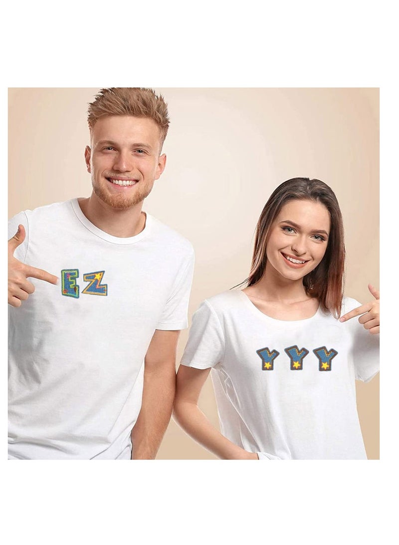 KASTWAVE 26 Pcs Embroidered Iron on Patches Colorful Letter Charms Applique Patch Decoration Suitable for Clothes Dress Jeans Pants Hats Backpacks Sewing Applique DIY Accessories - Image 5