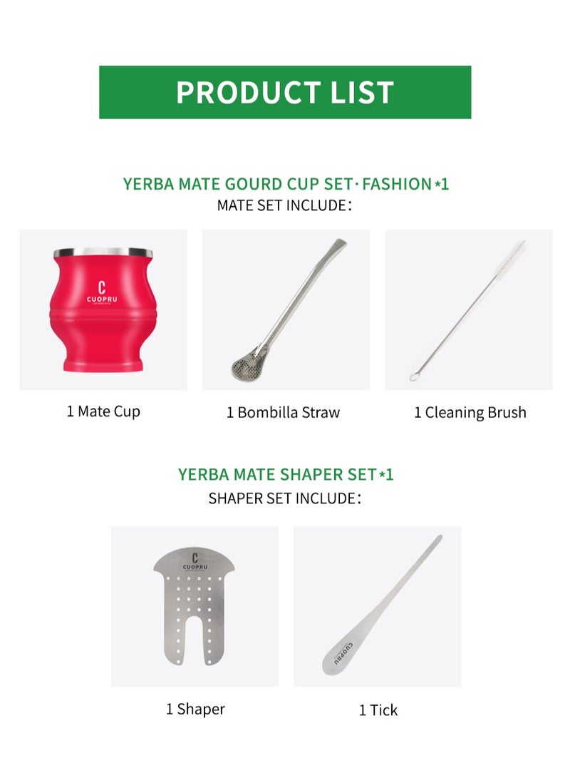 CUOPRU CUOPRU Yerba Mate Cup Set with Bombilla(Straw), Tea Filter  - Image 4