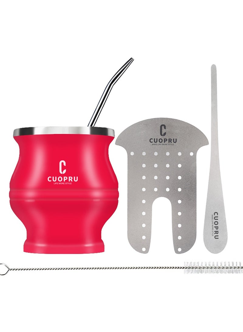 CUOPRU CUOPRU Yerba Mate Cup Set with Bombilla(Straw), Tea Filter  - Image 1