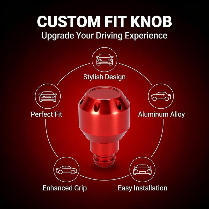 Red Aluminum Alloy Gear Stick Shift Knob Replacement for GT86 2012-2020, Durable Rustproof Material, Comfortable Grip, Easy Installation - Image 5