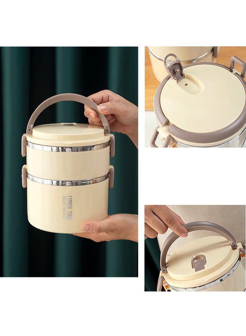 GGOOT Stackable portable bento box, stainless steel construction, easy to clean and maintain, keeps your food fresh and prevents spillage - Image 4