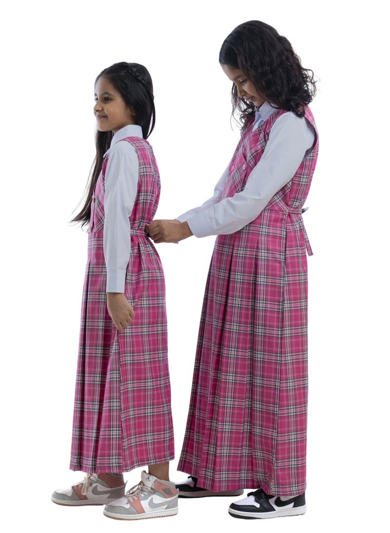 مريول لارا مريول وردي كاروهات غامق درجة موديل اربعة زرار - Image 4