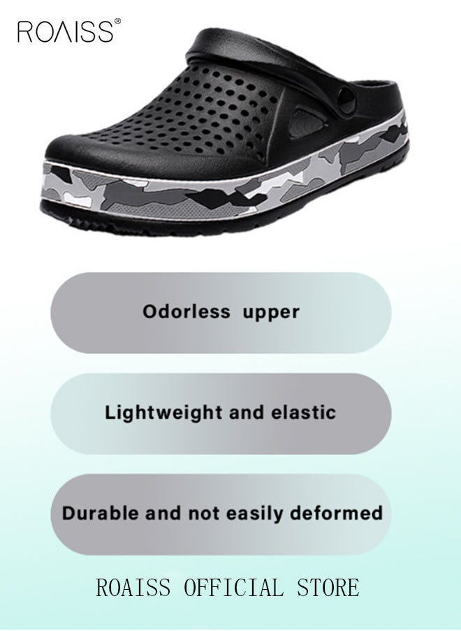 roaiss - Men Breathable Sandals Anti-Slip Water Shoes Outdoor Beach Shower Slippers Summer Sandals Men's Outdoor Clogged Shoes - Image 1