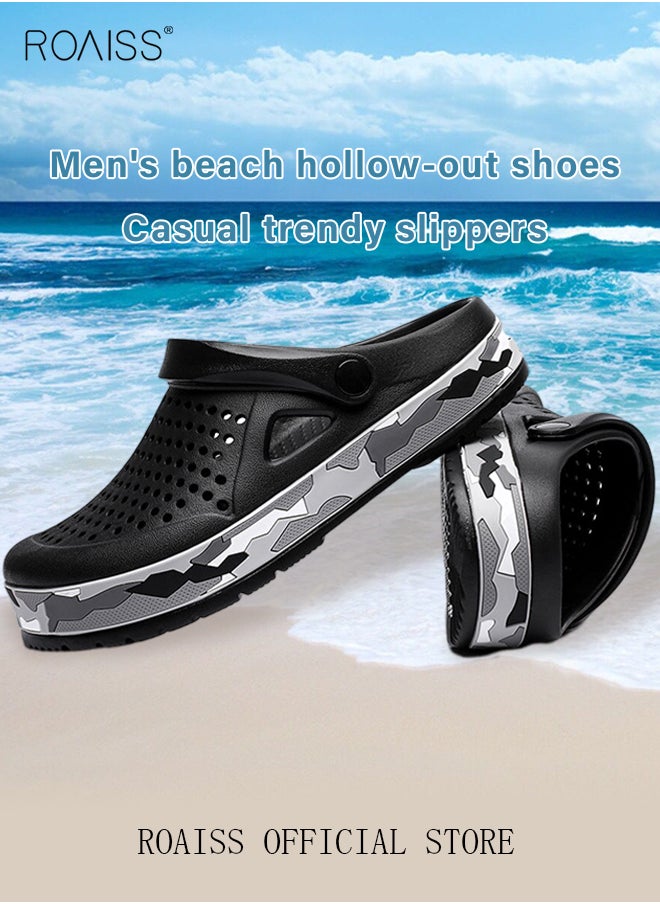 roaiss - Men Breathable Sandals Anti-Slip Water Shoes Outdoor Beach Shower Slippers Summer Sandals Men's Outdoor Clogged Shoes - Image 1