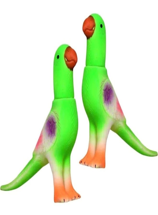 YOOKO Green Parrot Baby Toy with Sound, Hand Punching Chu Chu Tota Design, Pack of 2 - Image 1