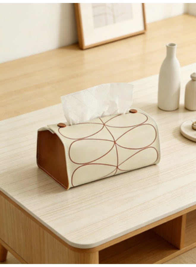 Joybos Magnetic Leather Tissue Box Cover - Rectangle Napkin Holder with Luxury Feel for Living Room, Bedroom, Office, Restaurant, Hotel, And Car 19*14cm - Image 5