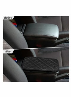SYOSI Car Leather Center Console Cushion Pad, Waterproof Armrest Seat Box Cover Fit for Cars, Vehicles, Comfort, Interior Protection Accessories (Black, 11.4"x7.4")  - Image 3