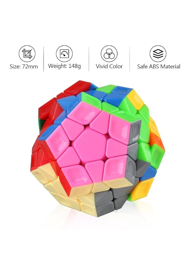 D-FantiX Cyclone Boys 3x3 Megaminx Stickerless Speed Cube Pentagonal Dodecahedron Cube Puzzle Toy - Image 1