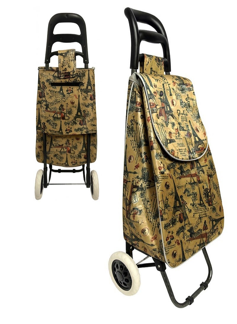 AGD Foldable Shopping Cart with Modern and Durable Design, Wheels, and Large Storage Capacity, for Outdoor Activities - Image 4