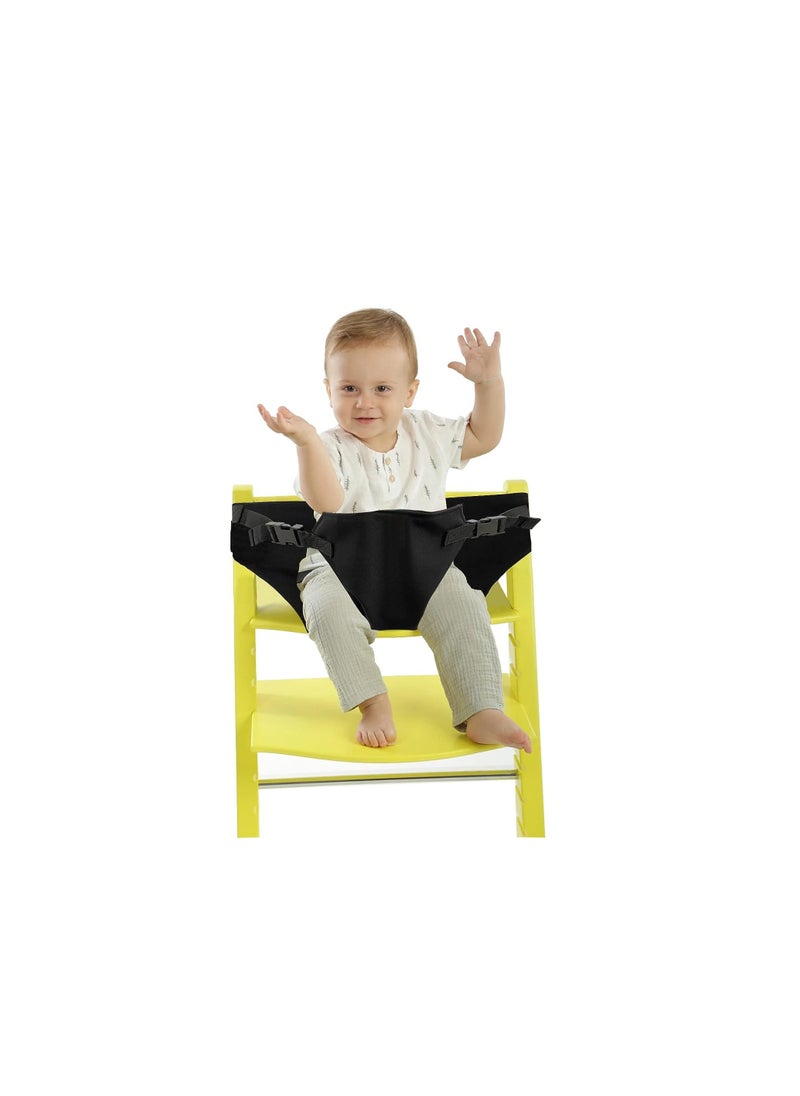 Y&D Baby Harness Seat for High Chair, Portable Straps Feeding Safety Seat, Foldable Booster Belt Restaurants, Travel, Home, Shopping (Black)  - Image 1