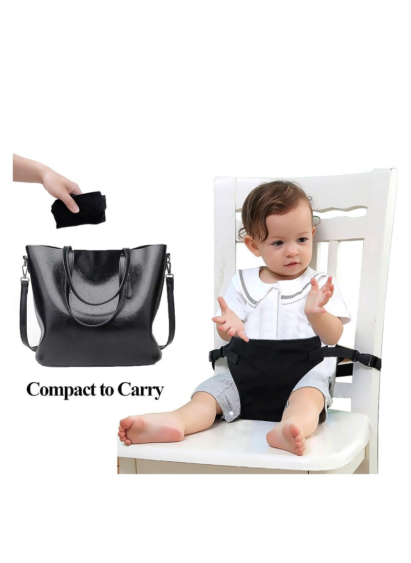 Y&D Baby Harness Seat for High Chair, Portable Straps Feeding Safety Seat, Foldable Booster Belt Restaurants, Travel, Home, Shopping (Black)  - Image 3