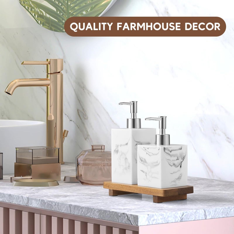 ZMZKKLL Small Acacia Wood Bathroom Tray Pedestal Stand Farmhouse Kitchen Decor Decorative Wooden Riser Soap Dish Sponge Holder for Vanity, Counter, Sink, 8.6" x 3.6" - Image 4