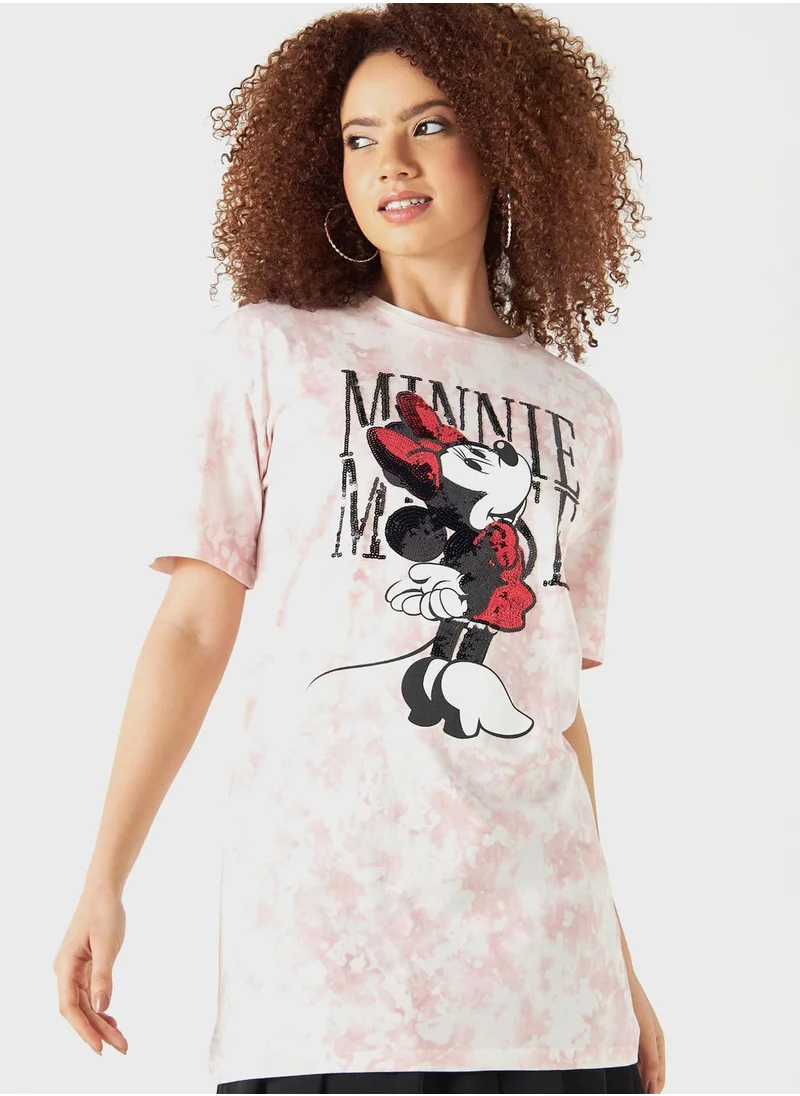 اس بي كاركترز Minnie Mouse Sequined T-Shirt