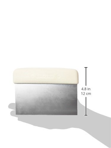Dexter-Russell - Sani-Safe 19783 6"" x 3"" White Dough Cutter/Scraper with Polypropylene Handle - Image 2