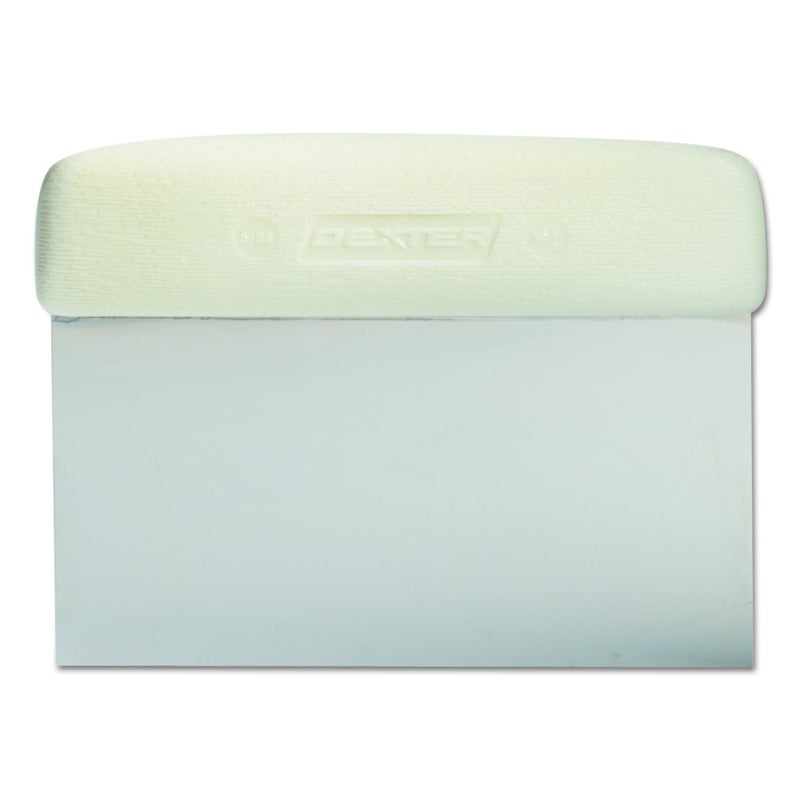Dexter-Russell - Sani-Safe 19783 6"" x 3"" White Dough Cutter/Scraper with Polypropylene Handle - Image 1