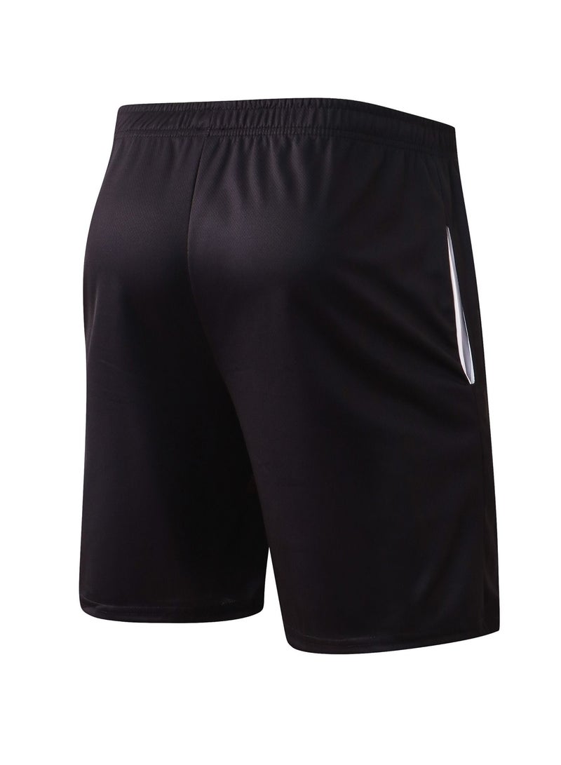 YEL PRO Men Quick Dry Breathable Elastic Shorts Black - Image 2