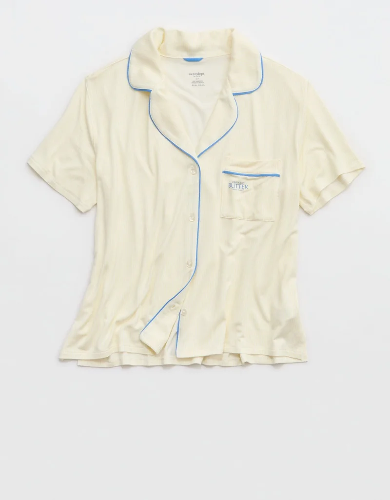 Aerie  Aerie Real Soft® Short Sleeve Pajama Shirt for Women | Best Price UAE