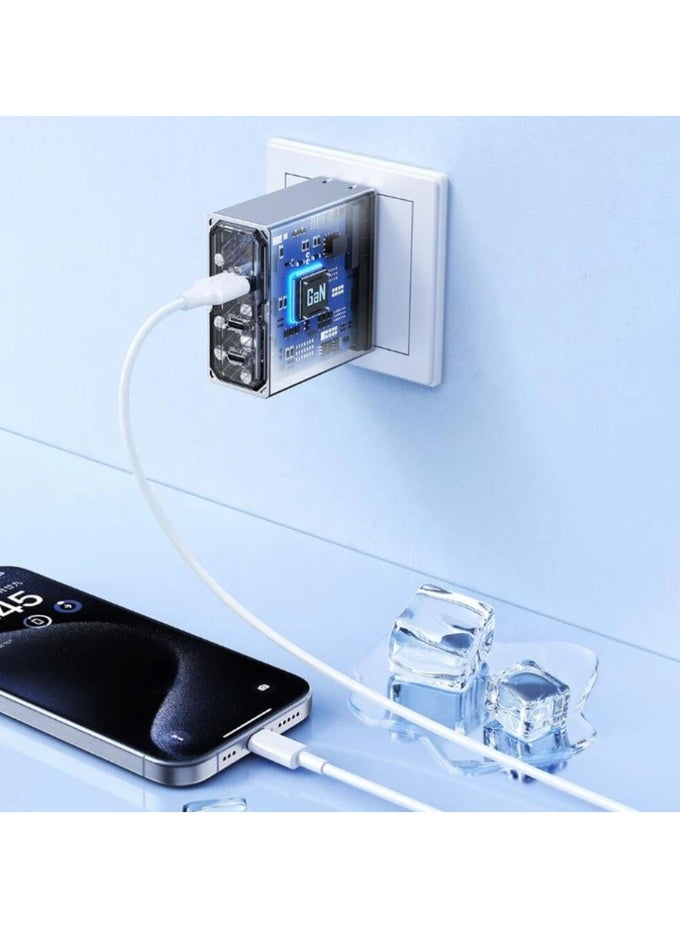 RedMagic Fast Charger 100W Three-Port Compact Design, Foldable Pins, NeoCharger 3.0, For Redmagic Astra, Nova, iPad, Tablets, Macbook, Laptops - with cable - (US Version) - Image 4